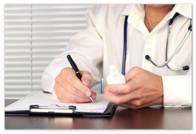 The doctor prescribes the medication